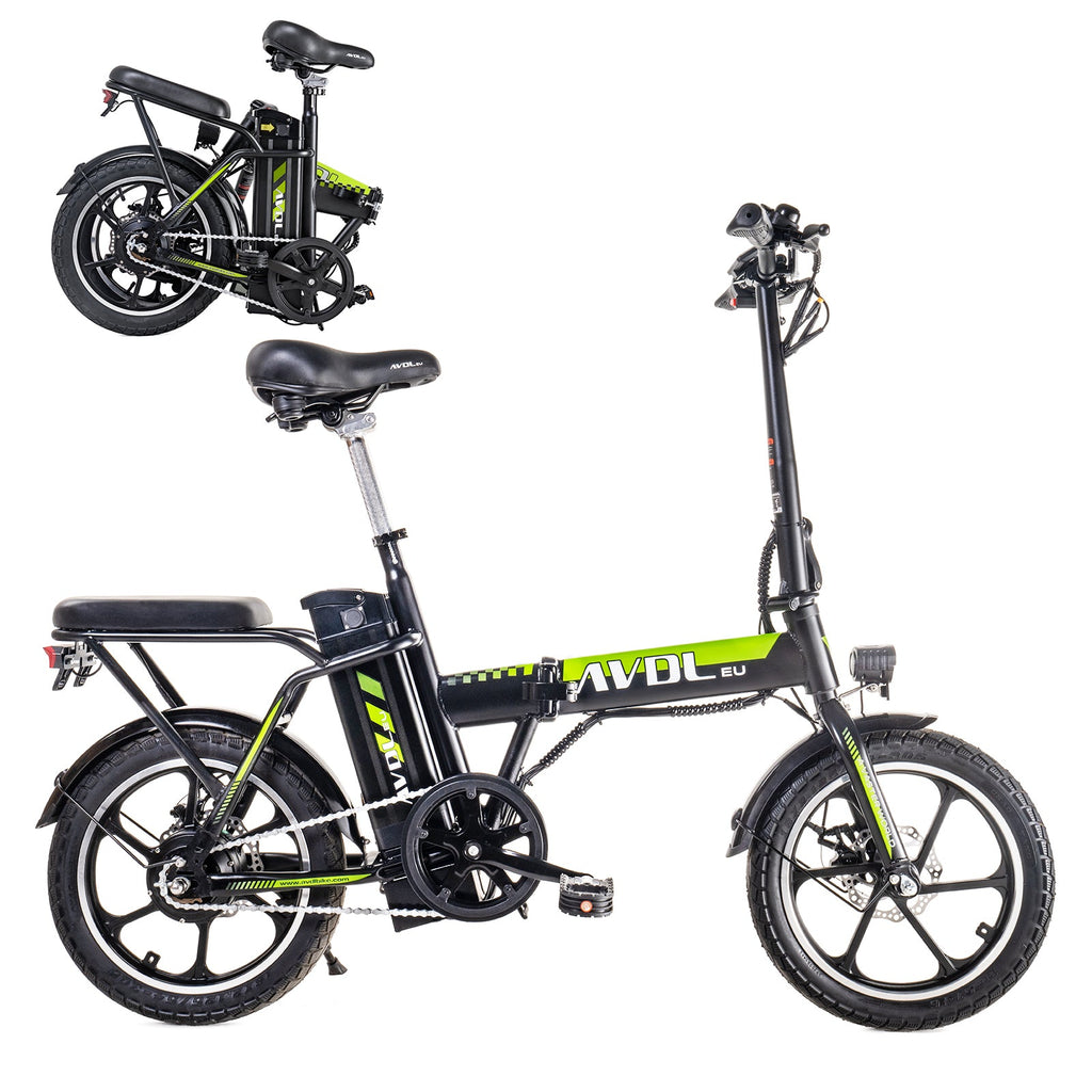 16" Ebike Folding Bicycle for Adults Top Speed 25km/h | A10 Green