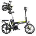 16" Ebike Folding Bicycle for Adults Top Speed 25km/h | A10 Green