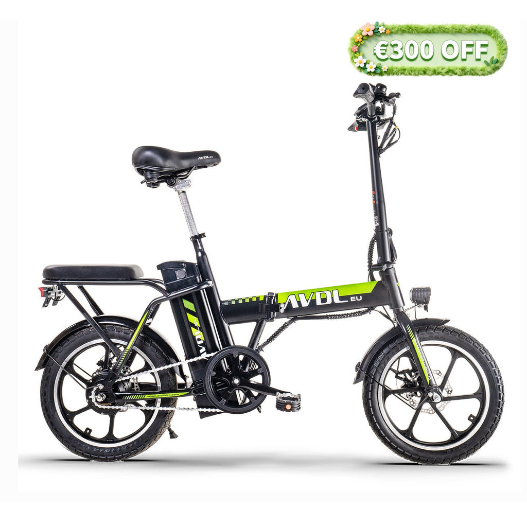 Adult Ebike Bicycle 16 Inch Folding Variable Speed Ebicycle For Student White | AVDLBIKE A10