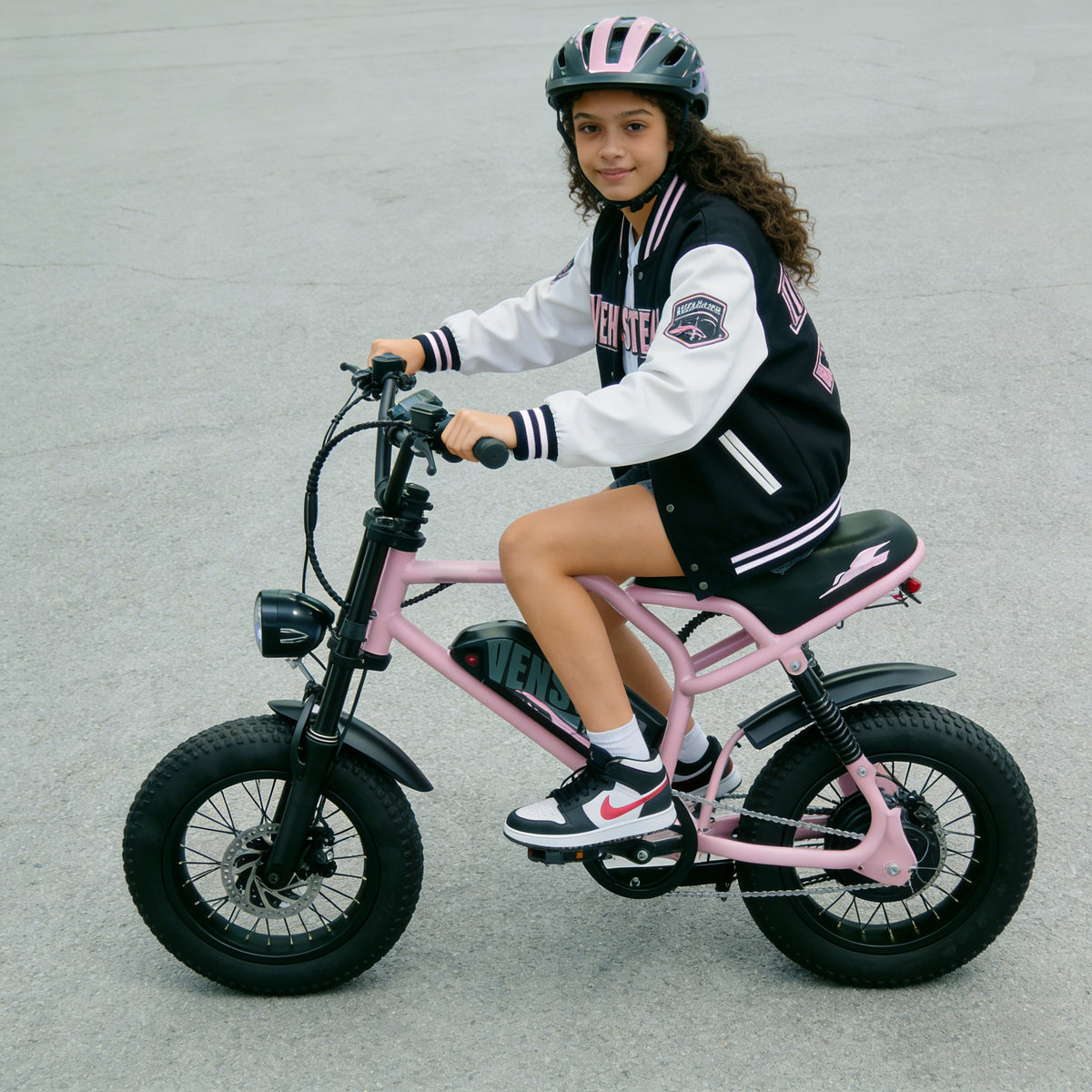 16 x 4.0 inch Fat Tire E-Bike for Teenager Top Speed 25km/h, Removable 36V 12.8Ah Battery, 50-70 Km PAS Range Full Suspension,EU Compliant | A13 Pink