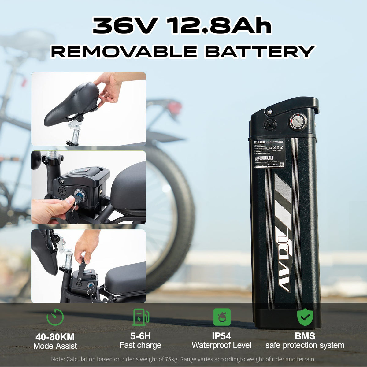 Best Ebikes for Adults 20" Tire Foldable Electric Bike With 460Wh Battery Up To 80km | AVDLBIKE A21S
