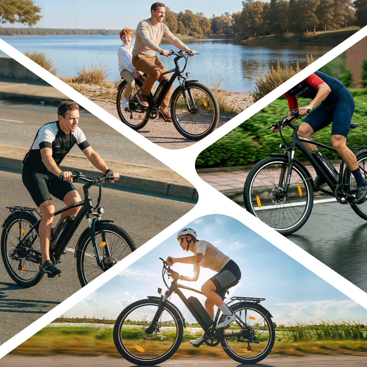 Electric Bike for Adults, 27.5 Inch Electric Mountain Bike with Cruise Control, 250W 36V 12.8Ah Removable Battery, 25 km/h , Up to 50 KM Range | A31