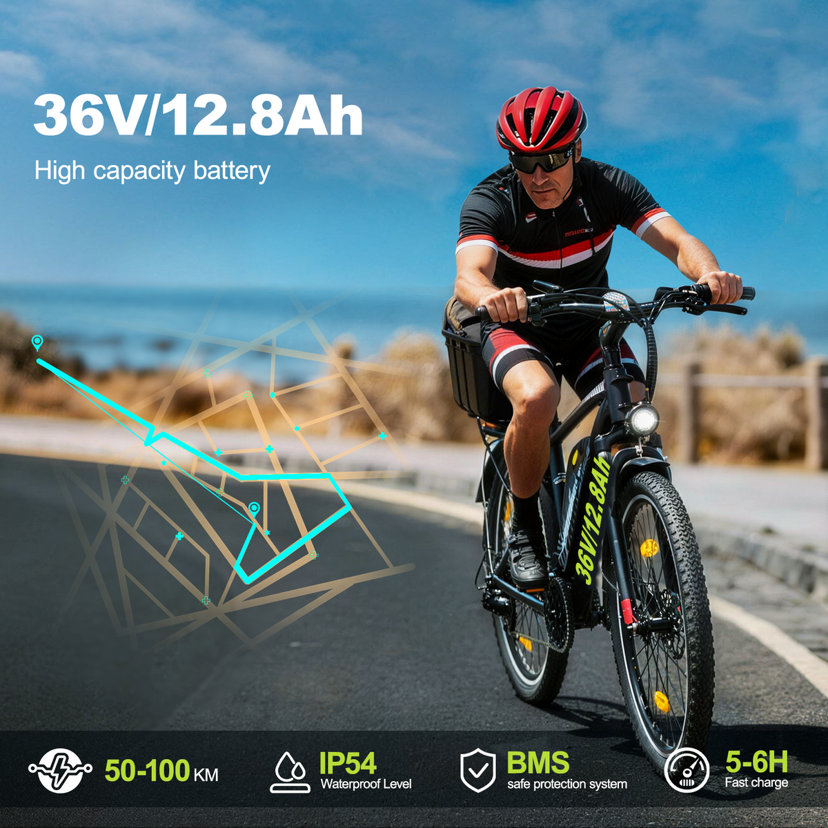 36V 12.8Ah Removable Battery For AVDLBIKE A31