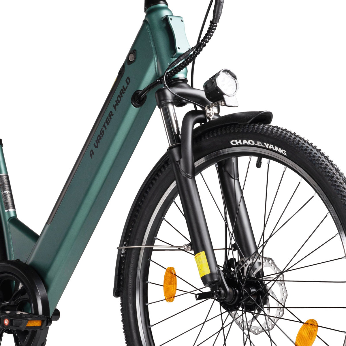 26" Electric Bike for Adults, Electric Ebike with SHIMANO 7-Speed, Low-step-through Electric Bicycles ,Assisted up to 70km Green | A32
