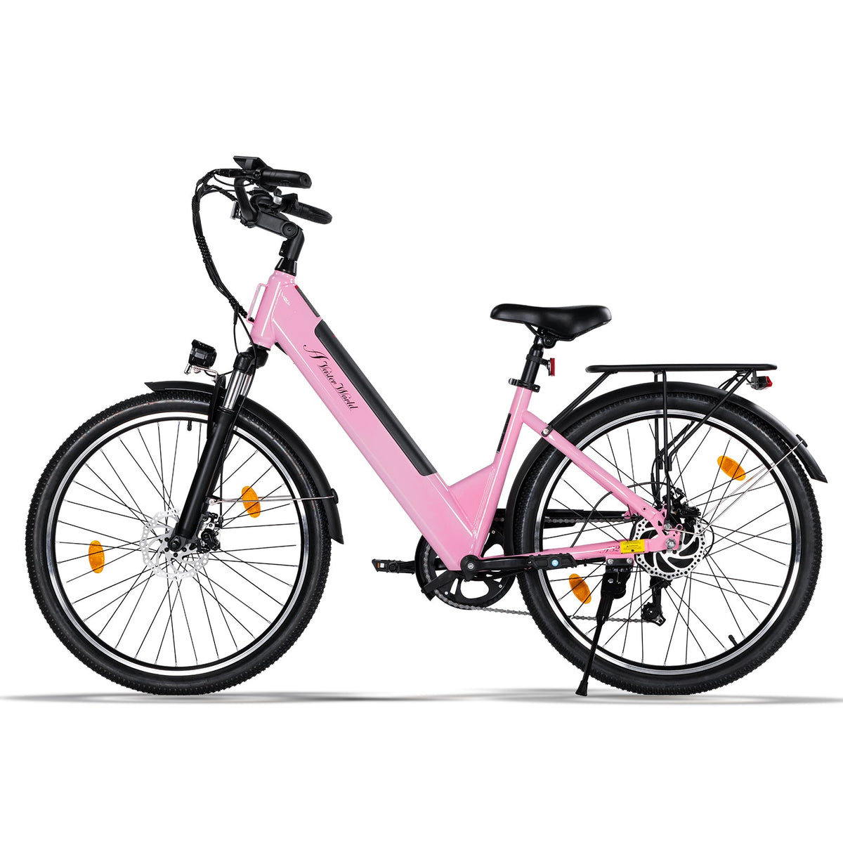 Ebike for Adult 26 Inch City Bike, 250W Motor, 48V 499 Wh Battery ,60-70 Km PAS Reichweite, 7 Gang Schaltung | A32 Pink