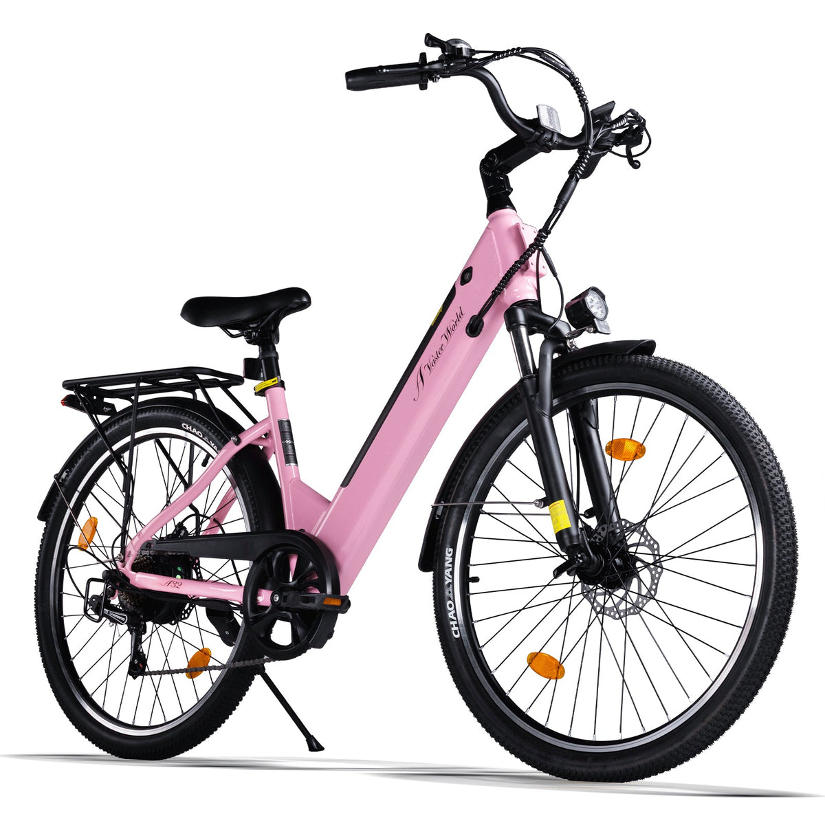 Ebike for Adult 26 Inch City Bike, 250W Motor, 48V 499 Wh Battery ,60-70 Km PAS Reichweite, 7 Gang Schaltung | A32 Pink