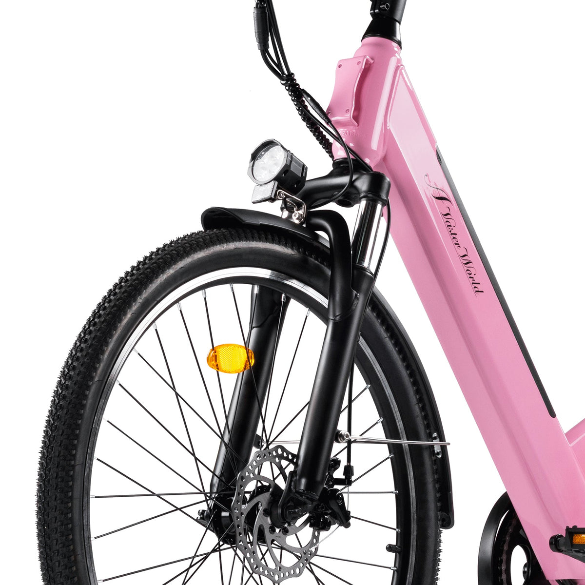 Ebike for Adult 26 Inch City Bike, 250W Motor, 48V 499 Wh Battery ,60-70 Km PAS Reichweite, 7 Gang Schaltung | A32 Pink