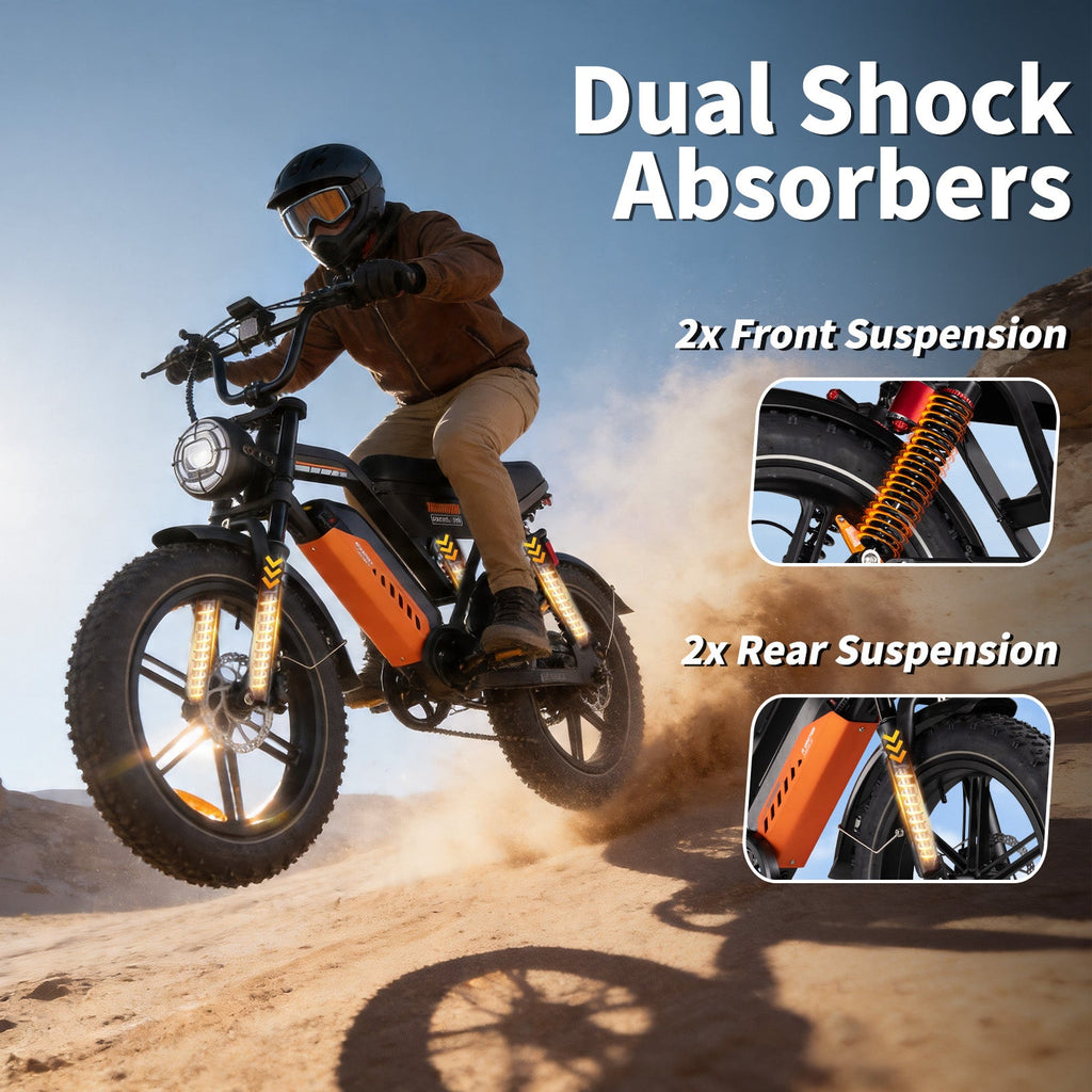 Adults Off-Road Ebike Electric Mountain Bike Black Fat E Bike| A50