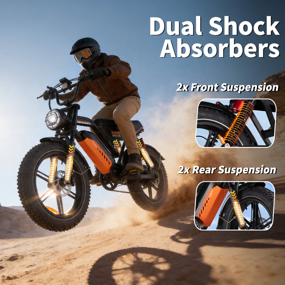 Adults Off-Road Ebike Electric Mountain Bike Black Fat E Bike| A50