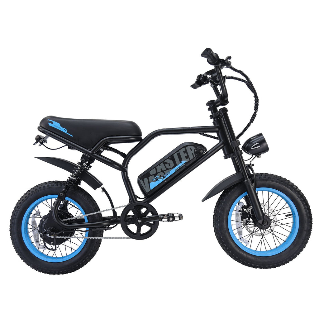 16'' Electric Bike for Teenager 25 km/h Fat Tire Electric Bike | A13 Blue