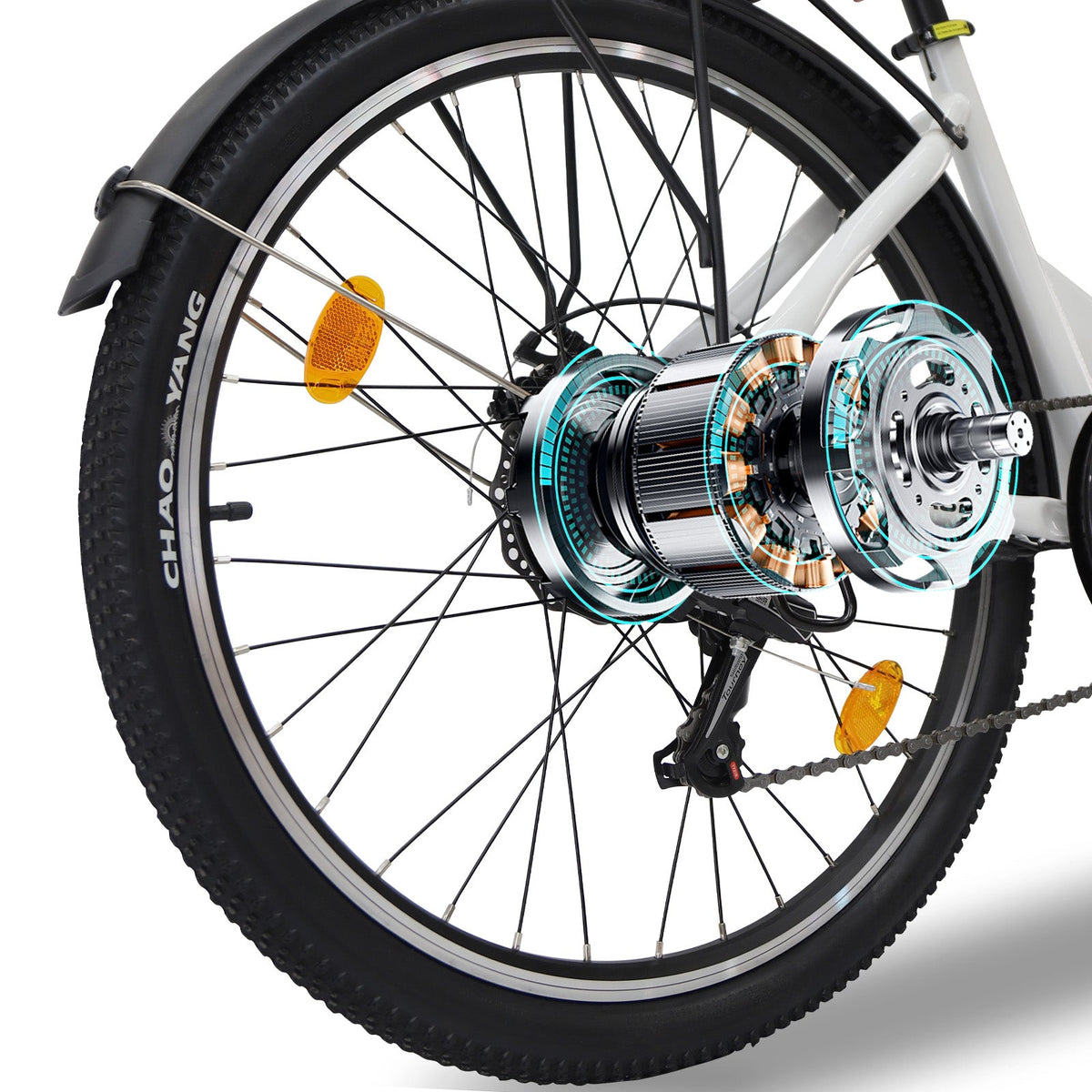 26 Inch Electric Bike for Adults, Electric EBike with 7-Speed, Low-step-through Electric Bicycles ,Assisted up to 70km Ebike White | A32